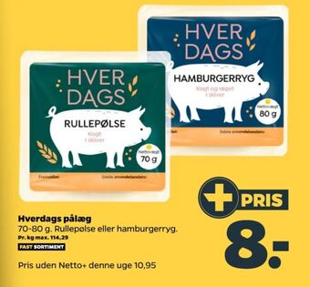 Netto Hverdags hamburgerryg tilbud