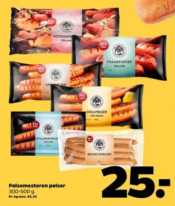 Netto Pølsemesteren hotdogpølser tilbud