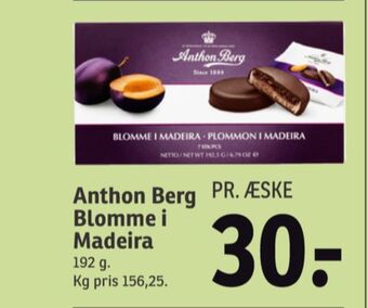 SPAR Anthon berg marcipantærter blomme i madeira tilbud