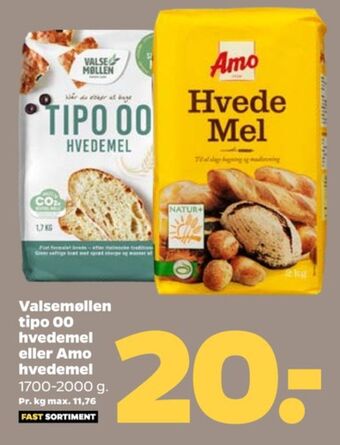 Netto Valsemøllen tipo 00 hvedemel tilbud