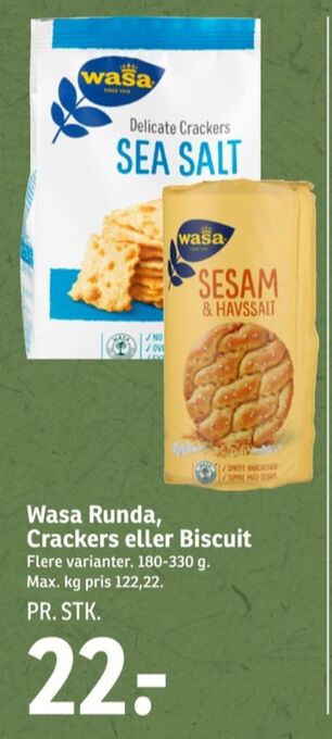 SPAR Wasa knækbrød tilbud