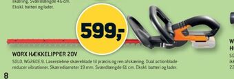 XL-BYG Worx professional hækkeklipper tilbud