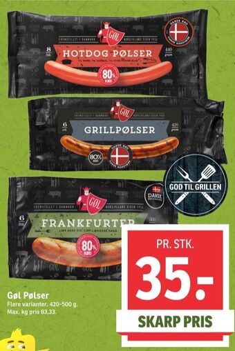 SPAR Gøl grillpølser tilbud