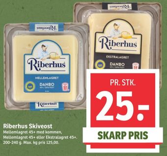 SPAR Riberhus skiveost ekstralagret tilbud