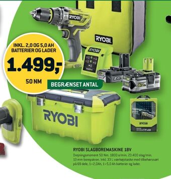 Ryobi bore- og skruemaskine
