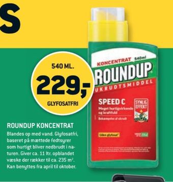 XL-BYG Roundup ukrudtsmiddel tilbud