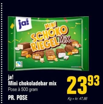 Otto Duborg Ja! chokoladebar mini schoko riegel mix tilbud