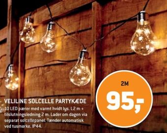 XL-BYG Veli line solcellelyskæde tilbud