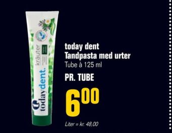 Otto Duborg Today tandpasta tilbud
