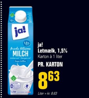 Otto Duborg Ja! letmælk langtidsholdbar 1,5% tilbud