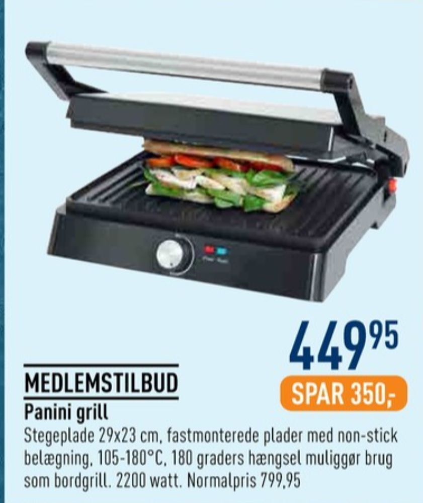 Cook & baker panini toaster tilbud hos Imerco
