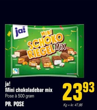 Poetzsch Padborg Ja! chokoladebar mini schoko riegel mix tilbud