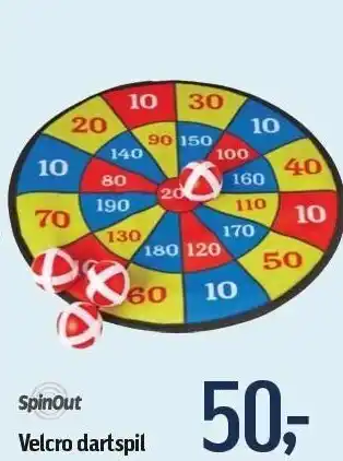 Føtex Spinout velcro dartspil tilbud