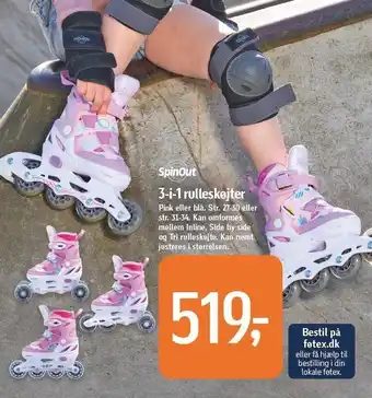 Føtex Spinout 3-i-1 rulleskøjter tilbud