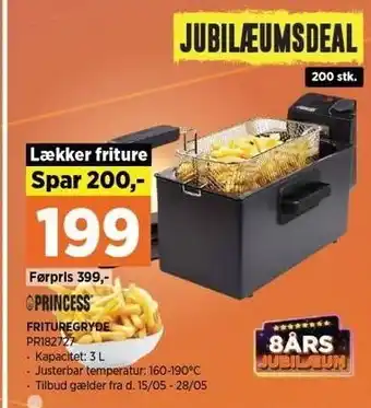 Power Frituregryde 3 liters kapacitet tilbud