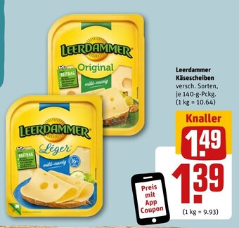 REWE DE Leerdammer Käsescheiben tilbud