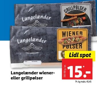 Langelænder wiener-eller grillpølser