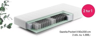 Gazella pocket ii 90x200 cm