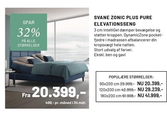 Drømmeland Svane zonic plus pure elevationsseng tilbud