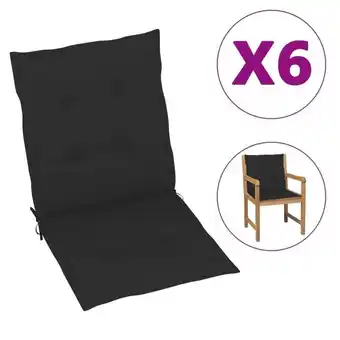 Bolig Center Hynder til havestole 6 stk. 100x50x4 cm sort tilbud