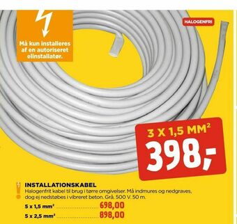 jem & fix Installationskabel tilbud