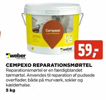 jem & fix Cempexo reparationsmørtel tilbud