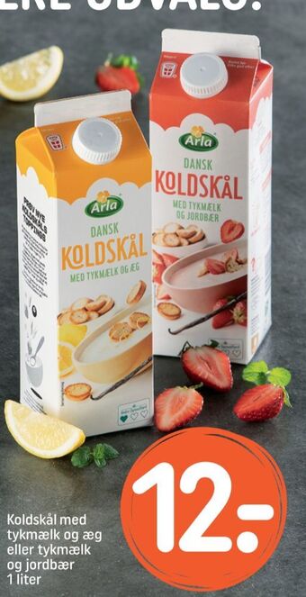 REMA 1000 Arla koldskål tykmælk & jordbær tilbud