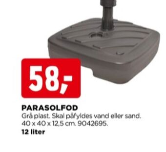 jem & fix Ukendt parasolfod tilbud