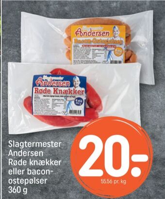 REMA 1000 Slagtermester andersen pølser tilbud