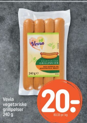REMA 1000 Vevia vegetarpølser tilbud