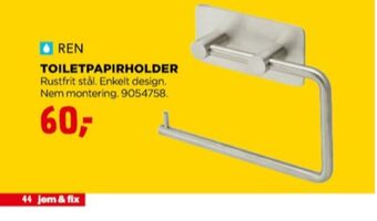 jem & fix Ren toiletrulleholder tilbud