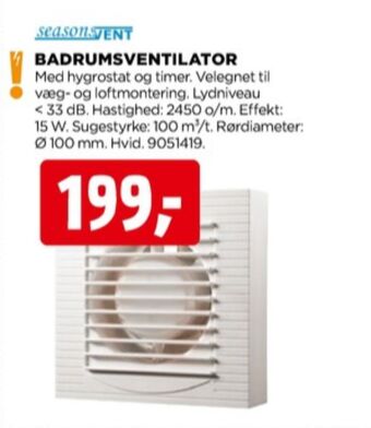 jem & fix Seasonsvent ventilator tilbud