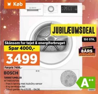 Power Bosch tørretumbler tilbud