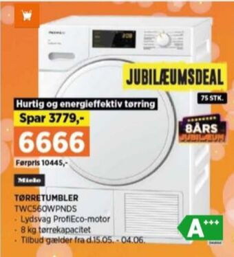 Power Miele tørretumbler tilbud