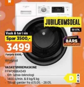 Whirlpool vaske-/tørremaskine