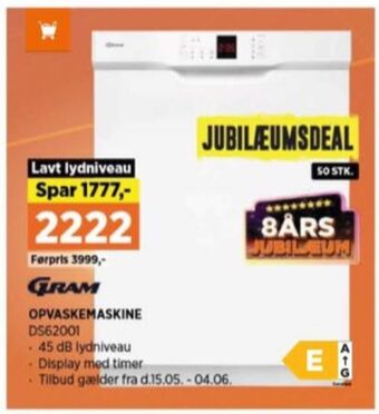 Power Gram opvaskemaskine tilbud