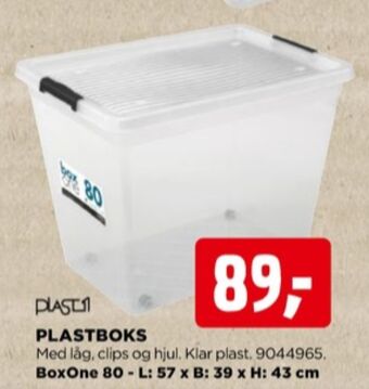 jem & fix Plast1 opbevaringsboks tilbud