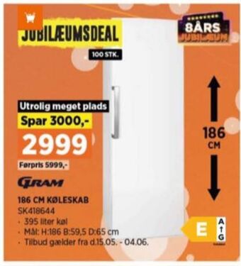 Gram køleskab