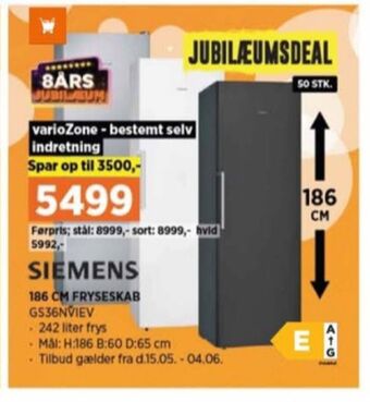 Power Siemens fryseskab tilbud