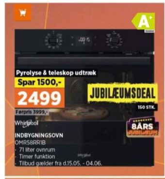 Power Whirlpool indbygningsovn tilbud
