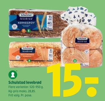Coop 365 Schulstad levebrød tilbud