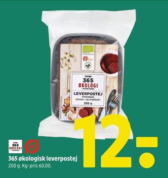 Coop 365 365 økologisk leverpostej tilbud
