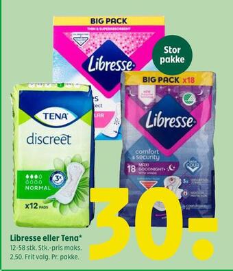 Coop 365 Libresse eller tena tilbud