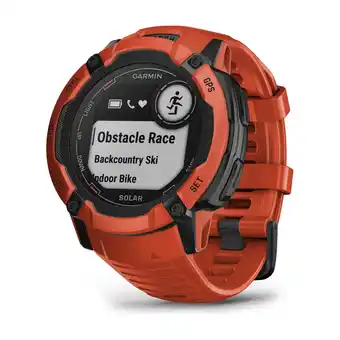 Expert Garmin instinct 2x solar gps smartwatch flame red tilbud
