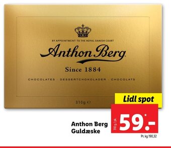 Lidl Anthon Berg Guldæske tilbud