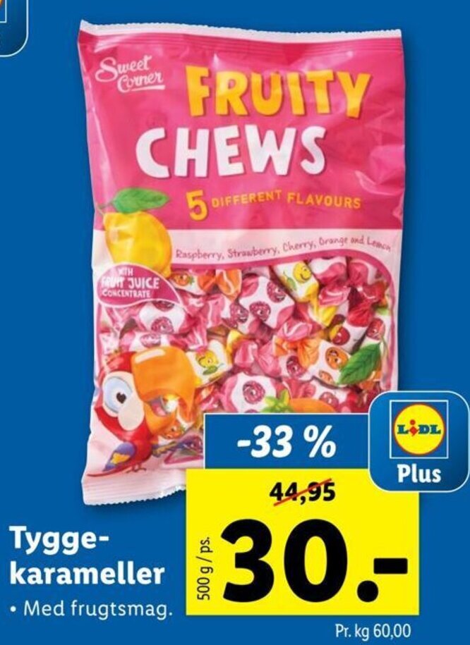 Sweet Corner Tyggekarameller tilbud hos Lidl