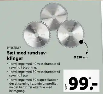 Lidl PARKSIDEⓇ Sæt med rundsav- klinger tilbud