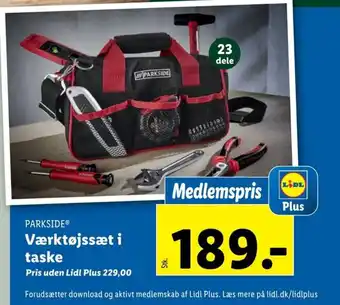 Lidl PARKSIDEⓇ Værktøjssæt i taske tilbud