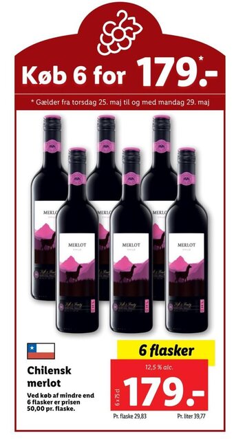 Lidl Chilensk merlot tilbud