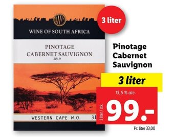 Lidl Pinotage Cabernet Sauvignon tilbud